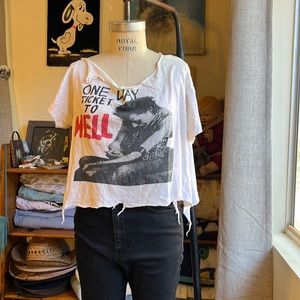 1980’s vintage up cycled rare Sid Vicious One Way Ticket To Hell tshirt